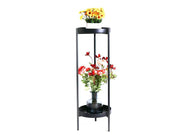 2 Tier Tall Metal Flower Plants Pot Holder-black-L by Loveliving