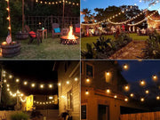 Solar Powered Festoon String Lights 15m with 50 Bulbs by Loveliving