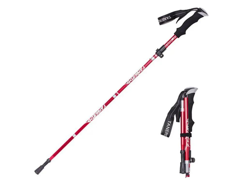 Portable 5-Section Hiking Sticks -Red/110CM by Loveliving