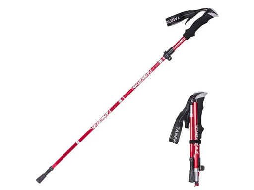 Portable 5-Section Hiking Sticks -Red/110CM by Loveliving