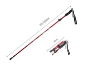 Portable 5-Section Hiking Sticks -Red/110CM by Loveliving