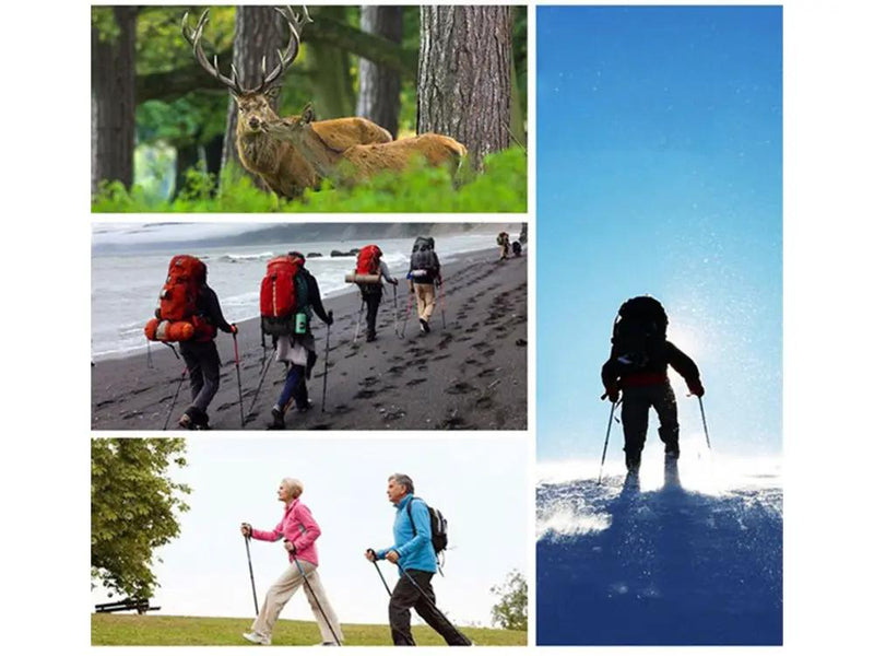 Portable 5-Section Hiking Sticks -Red/110CM by Loveliving