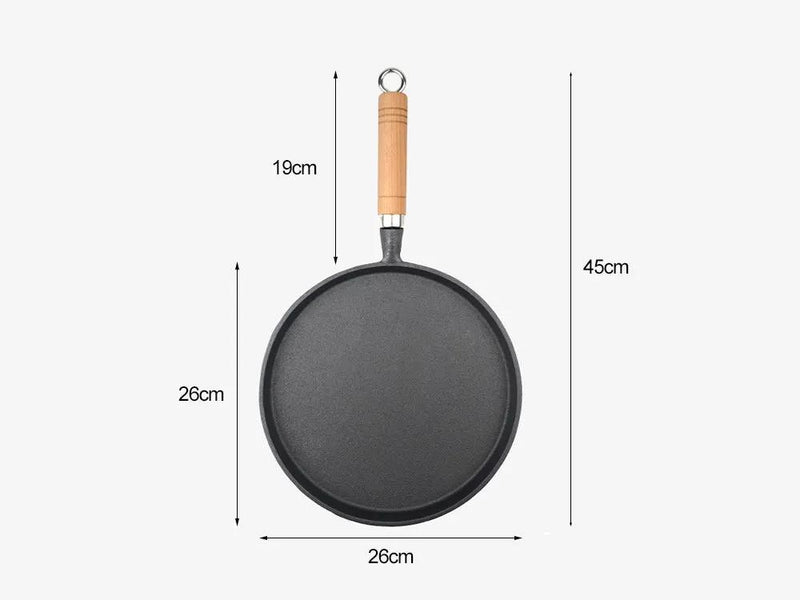 Cast Iron Fry Pan Skillet-26cm by Loveliving