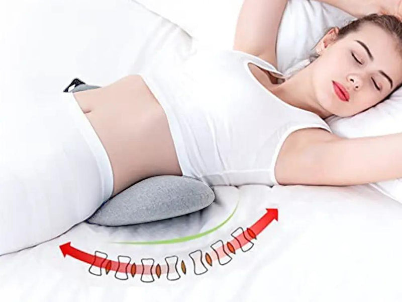 Lumbar Support Pillow for Sleeping,Ideal Back Pillow for Chair - Light grey by Loveliving