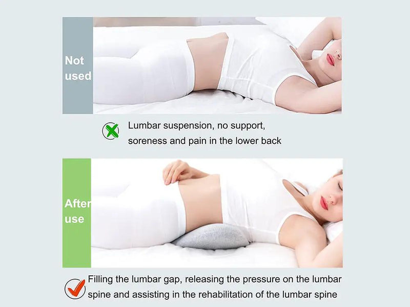 Lumbar Support Pillow for Sleeping,Ideal Back Pillow for Chair - Light grey by Loveliving