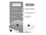 Lumbar Support Pillow for Sleeping,Ideal Back Pillow for Chair - Light grey by Loveliving