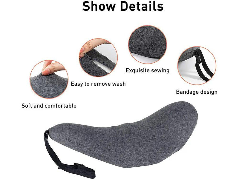 Lumbar Support Pillow for Sleeping,Ideal Back Pillow for Chair - Dark grey by Loveliving