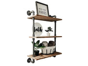 3 Tiers Industrial Pipe Shelf Rustic Wall Shelf by Loveliving