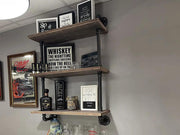 3 Tiers Industrial Pipe Shelf Rustic Wall Shelf by Loveliving