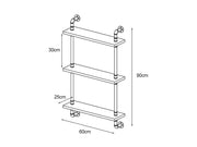3 Tiers Industrial Pipe Shelf Rustic Wall Shelf by Loveliving