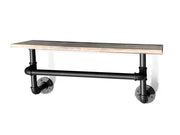 Industrial Pipe Shelf with Towel Bar by Loveliving