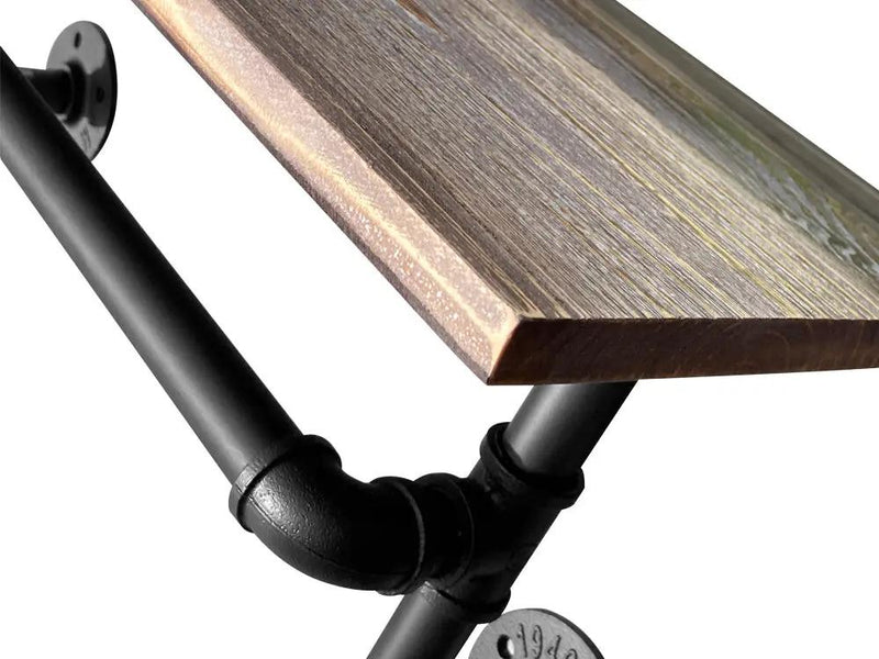 Industrial Pipe Shelf with Towel Bar by Loveliving