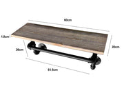 Industrial Pipe Shelf with Towel Bar by Loveliving