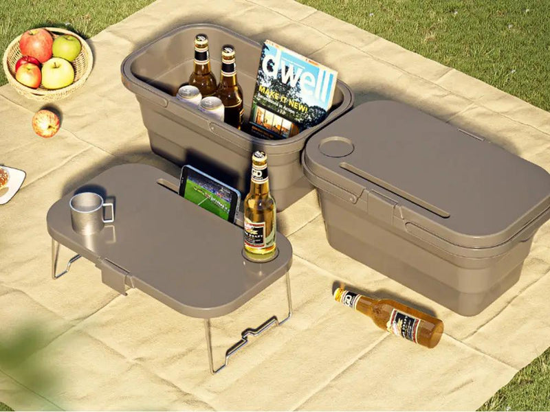 15L Picnic Storage Box Portable Folding Picnic Basket by Loveliving