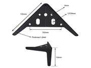 4Pcs Metal Furniture Legs 15cm-Black by Loveliving