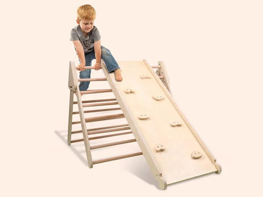 Loveliving Kids & Baby Pikler Triangle Frame with Ramp and Slide Pikler Triangle Frame with Ramp and Slide
