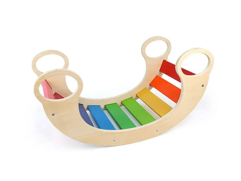 Wooden Rainbow Rocker Board by Loveliving