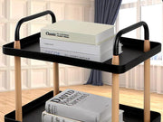 3-Tier Utility Rolling Cart Multi-Function Storage Rack - Black by Loveliving