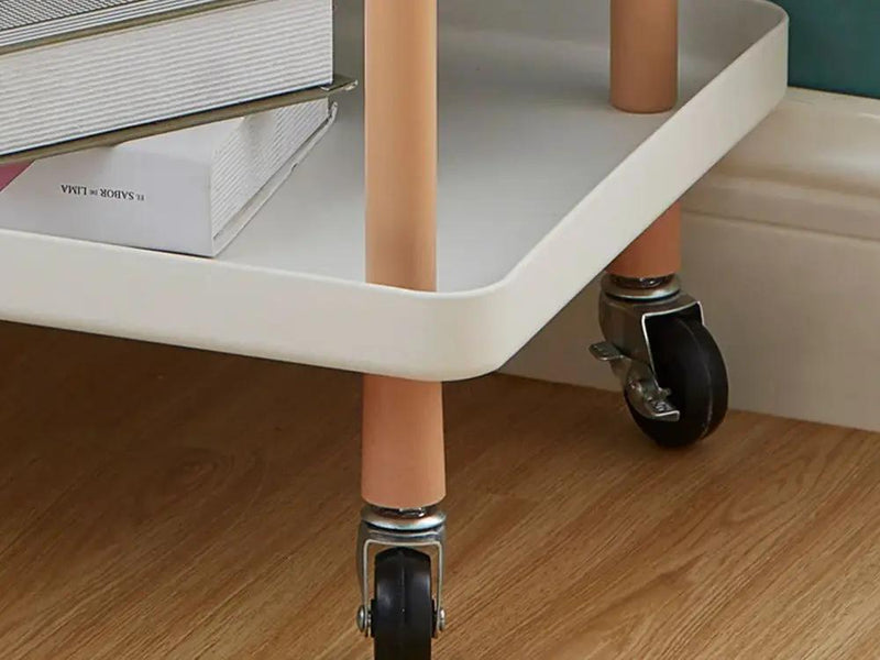3 Tiers Utility Rolling Cart Multi-Function Storage Rack -White by Loveliving