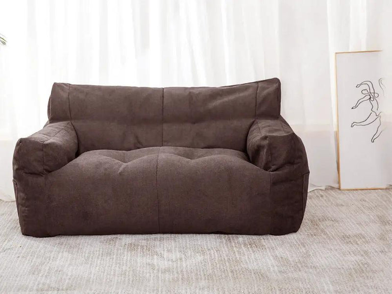 Two-Seater Bean Bag Chair-Dark Brown by Loveliving