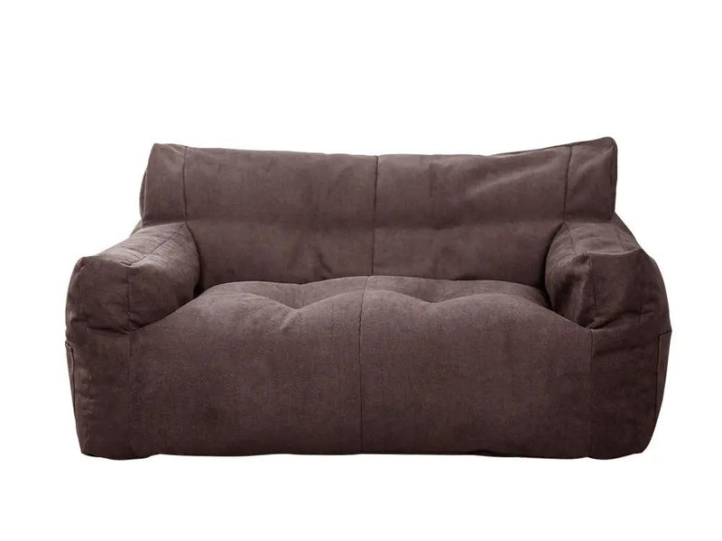 Two-Seater Bean Bag Chair-Dark Brown by Loveliving
