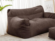 Two-Seater Bean Bag Chair-Dark Brown by Loveliving