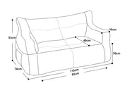 Two-Seater Bean Bag Chair-Yellow by Loveliving