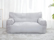 Two-Seater Bean Bag Chair-Light Grey by Loveliving