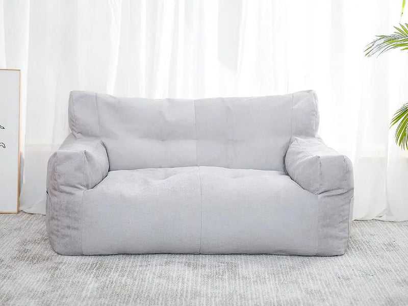 Two-Seater Bean Bag Chair-Light Grey by Loveliving