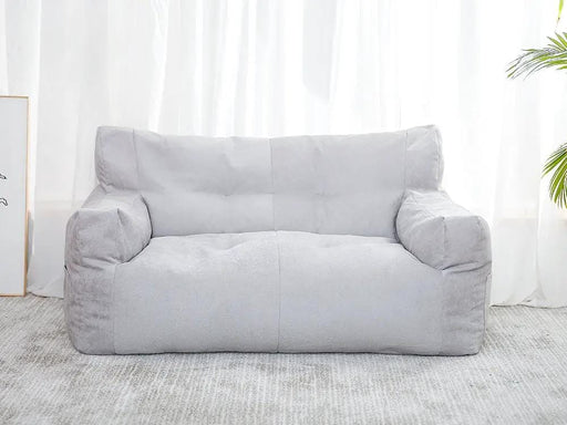 Loveliving Bean Bag Two-Seater Bean Bag Chair-Light Grey Two-Seater Bean Bag Chair-Light Grey