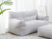 Two-Seater Bean Bag Chair-Light Grey by Loveliving