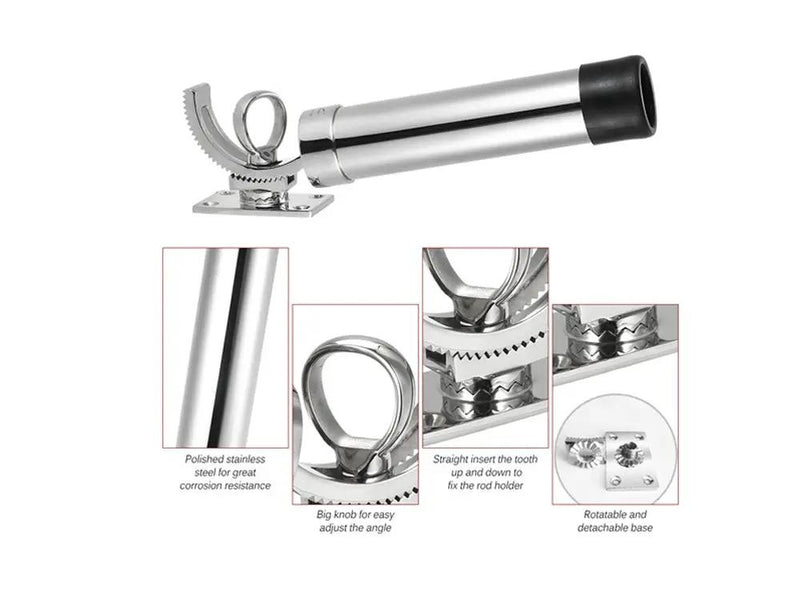 Stainless Steel Fishing Rod Holder by Loveliving