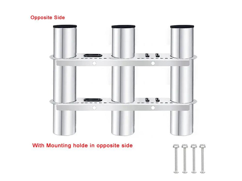 Stainless Steel Triple Fishing Rod Holder by Loveliving