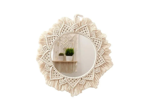 Loveliving Furniture 50 cm Handmade Macrame Mirror 50 cm Handmade Macrame Mirror