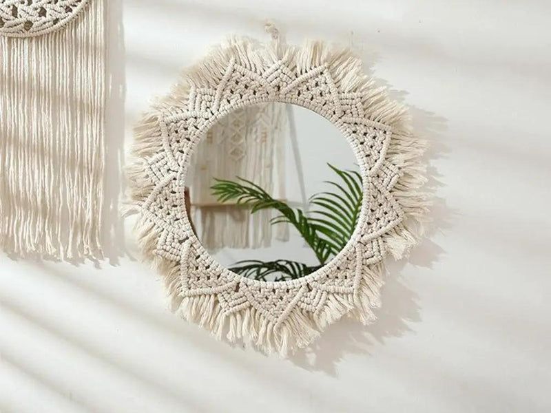 50 cm Handmade Macrame Mirror by Loveliving