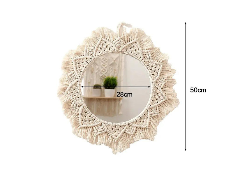 50 cm Handmade Macrame Mirror by Loveliving