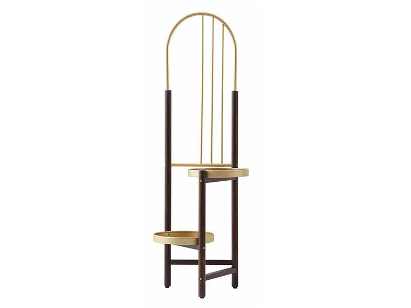 2 Tier Clamping Plants Stand/Display Rack-Dark Walnut by Loveliving