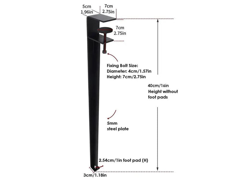 F-Shaped table Legs 40cm- Pack of 4 by Loveliving