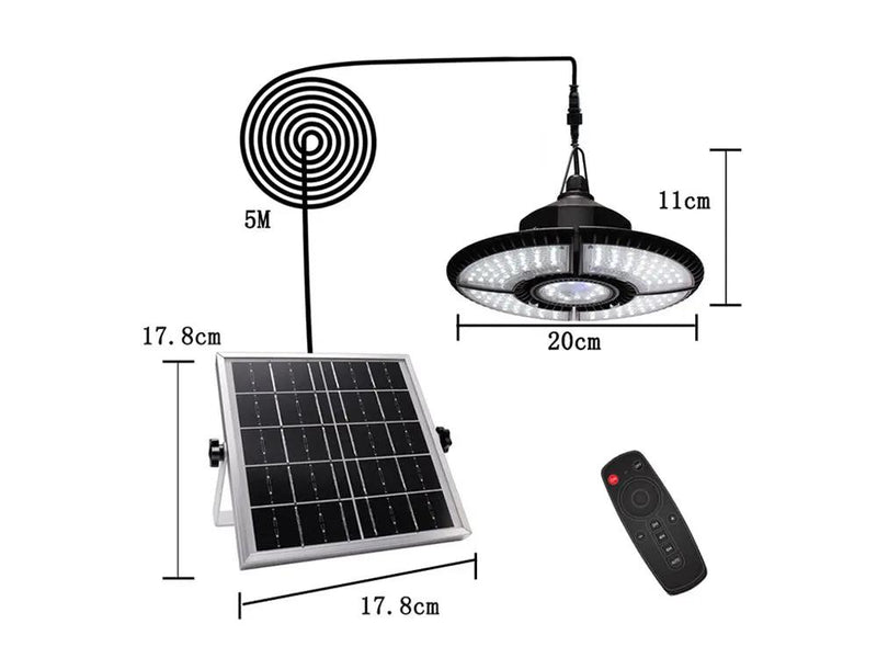 Solar Pendant Light with Remote Control by Loveliving