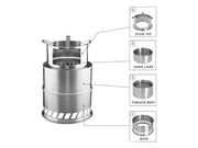 Portable Stainless Steel Camping Wood Stove-Large by Loveliving