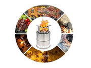 Portable Stainless Steel Camping Wood Stove-Large by Loveliving