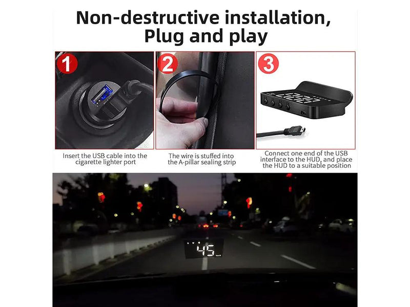 Car Head Up Display/Windshield Projection Speedometer by Loveliving