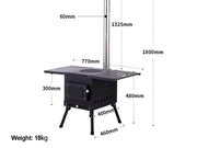 Portable Camping Wood Stove-Large by Loveliving