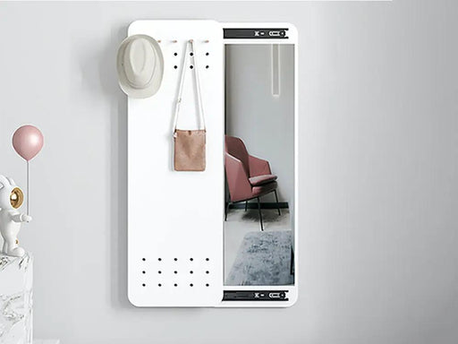 Loveliving Furniture Full Body Mirror with Sliding Peg Board Full Body Mirror with Sliding Peg Board