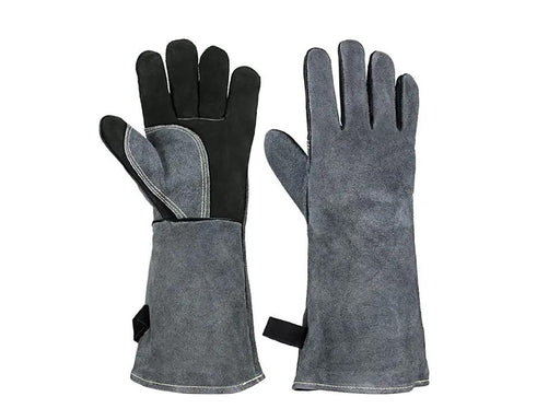 500°C - Cowhide Leather Heat Resistant BBQ Grill Gloves by Loveliving
