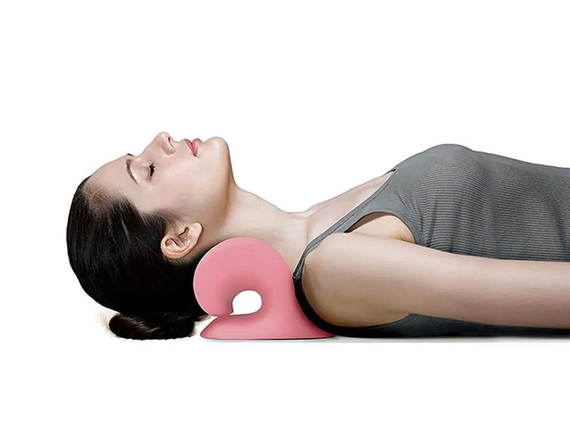 Cervical Care Neck Pillow & Stretcher -Pink by Loveliving