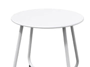 Round Metal Side Table-White by Loveliving