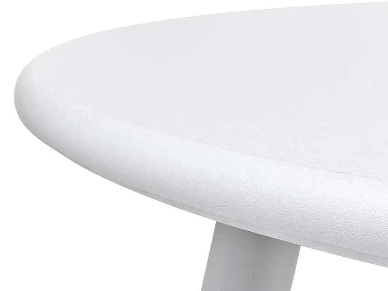 Round Metal Side Table-White by Loveliving