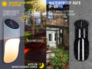 LED Solar Wall Light/Waterproof Garden Lamp-Black by Loveliving