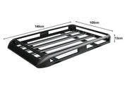 Aluminium Roof Rack Basket Tray Luggage Cargo Carrier 100*140cm by Loveliving